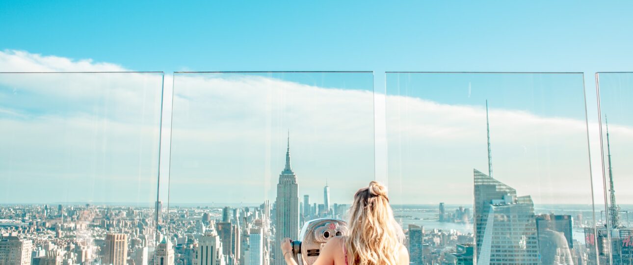 NYC tourist top of the rock